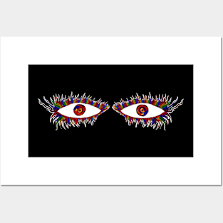 Rainbow lashes Posters and Art